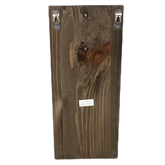 Bottle Top Opener and Bin, No Tops Beyond This Point, Wood - Picture 3 of 5